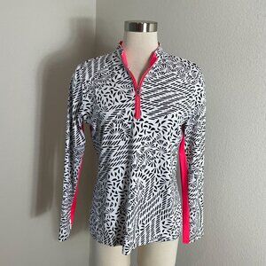 Tail Activewear Womens Medium Long Sleeve Quarter Zip Shirt Golf Top Stretch
